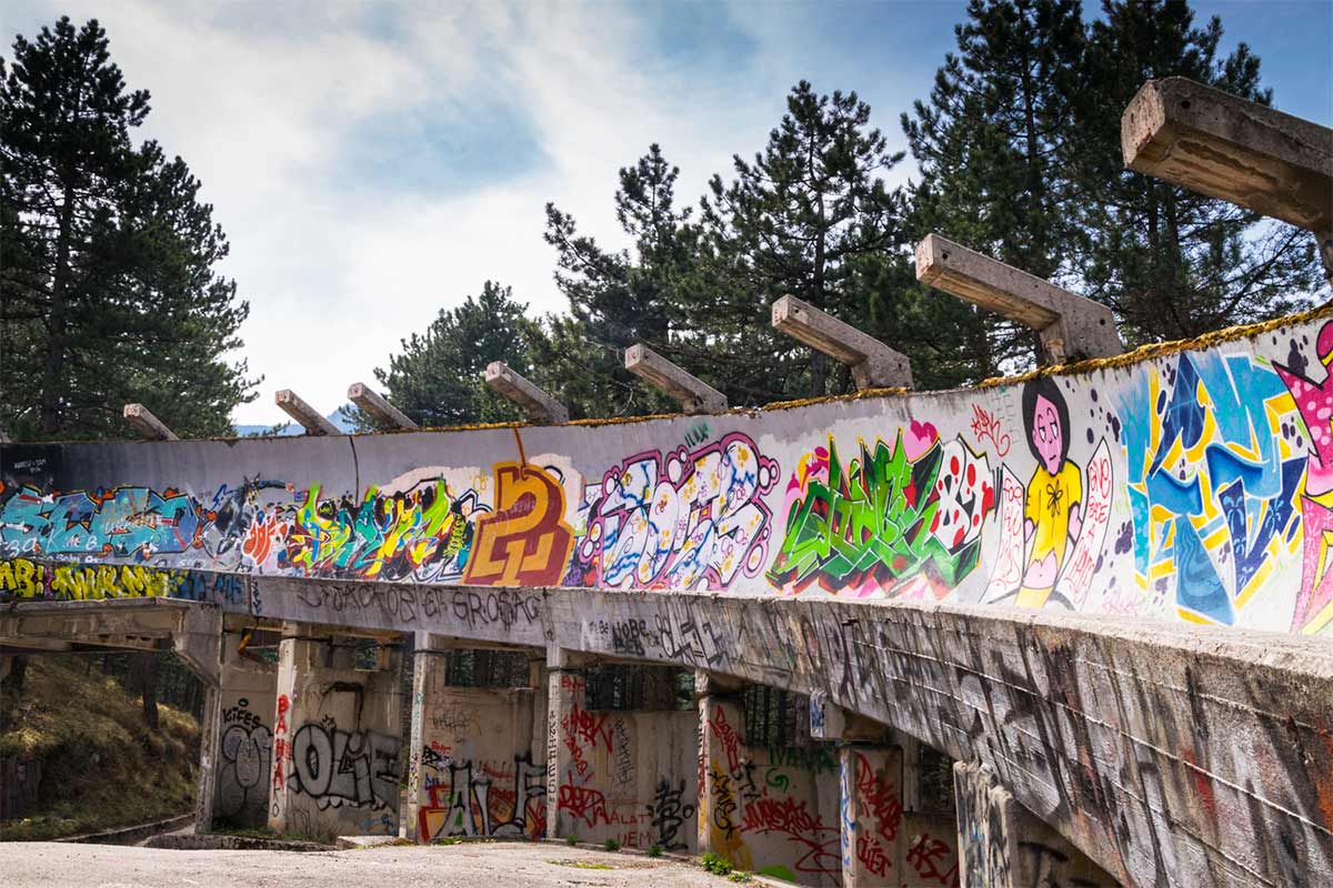 Sarajevo Olympic Bobsled Graffiti