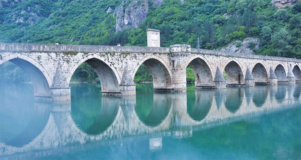 Mehmed Pasa Sokolović Bridge in Višegrad in Eastern Bosnia