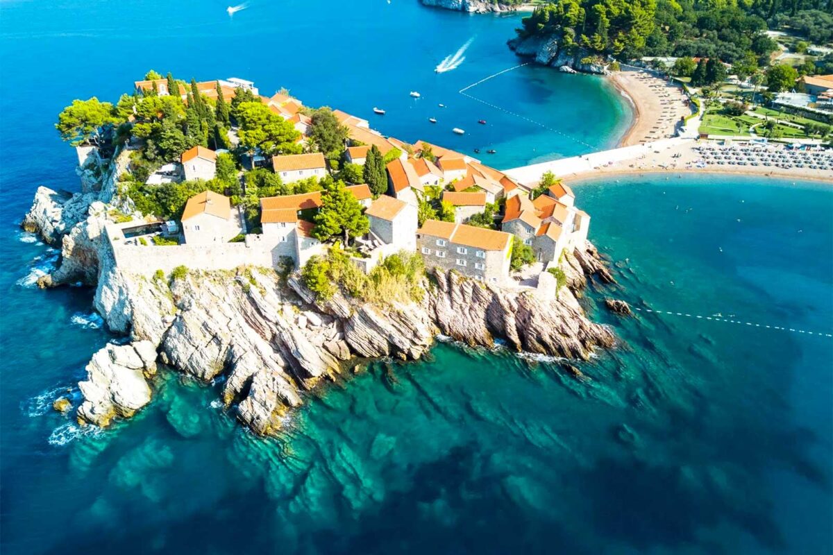 Sveti Stefan Island in Montenegro near Budva