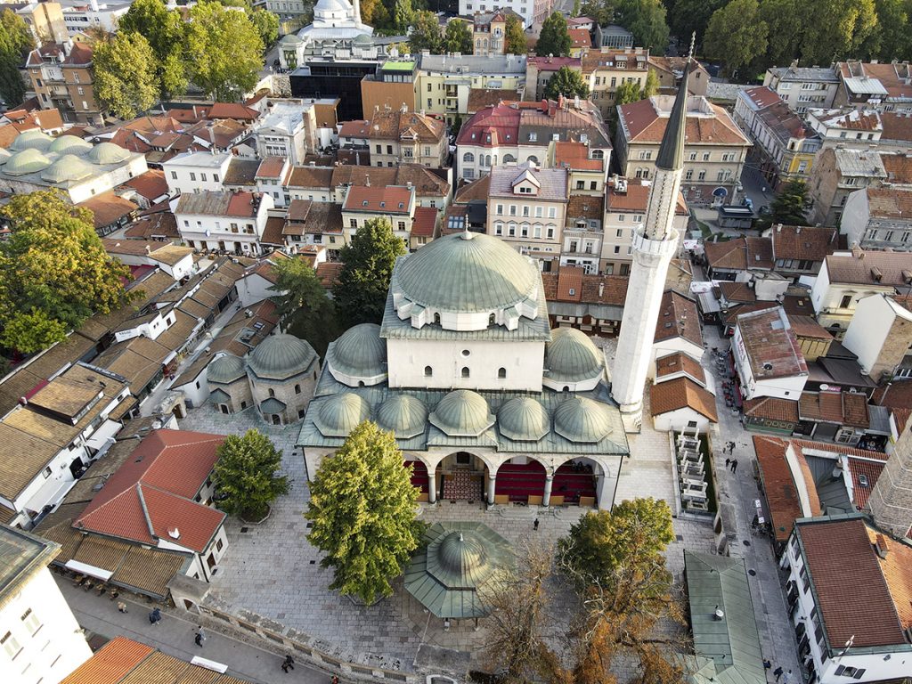 Sarajevo Gazi Husref Bey Mosque Built in 1531. and the Old Town