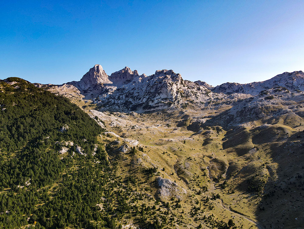 The peaks of Prenj mountain – Zelena glava and Otis and Tisovica valley beneath
