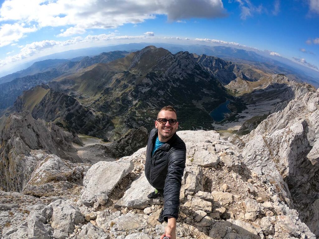 At the top of Bobotov Kuk at 2525m - Durmitor National Park