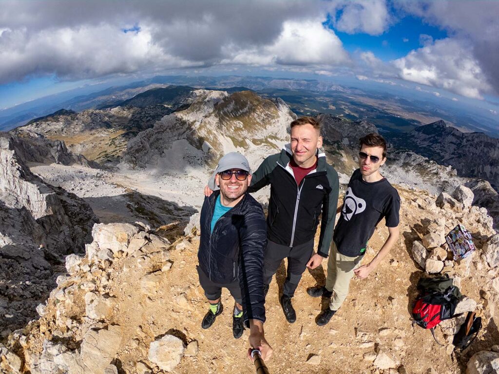 At the top of Bobotov Kuk, at 2525m which is highest peak of Durmitor National Park