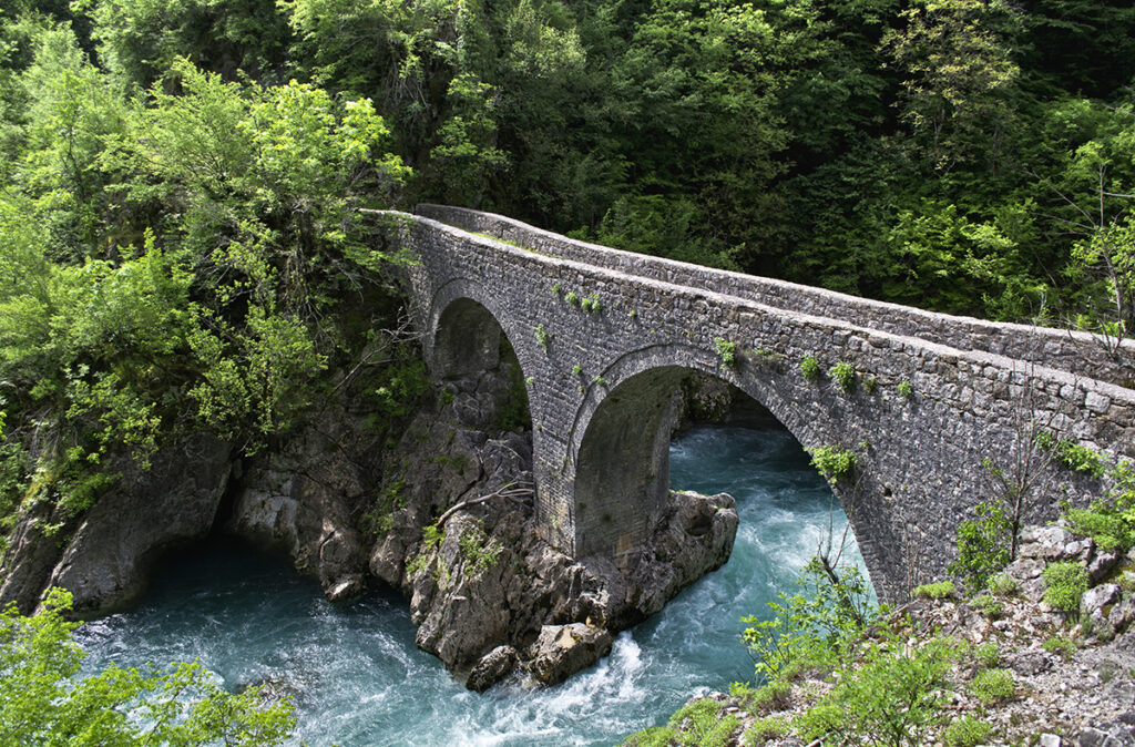 Prince Danilo Bridge at Mrtvica Canyon in Montenegro