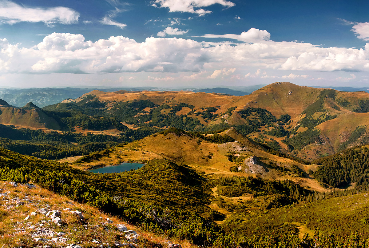 Ursulovacko Lake view from Bjelasica peak of Crna Glava - Biogradska Gora National Park